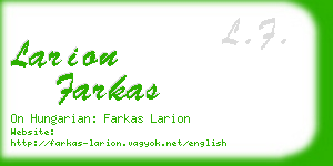 larion farkas business card